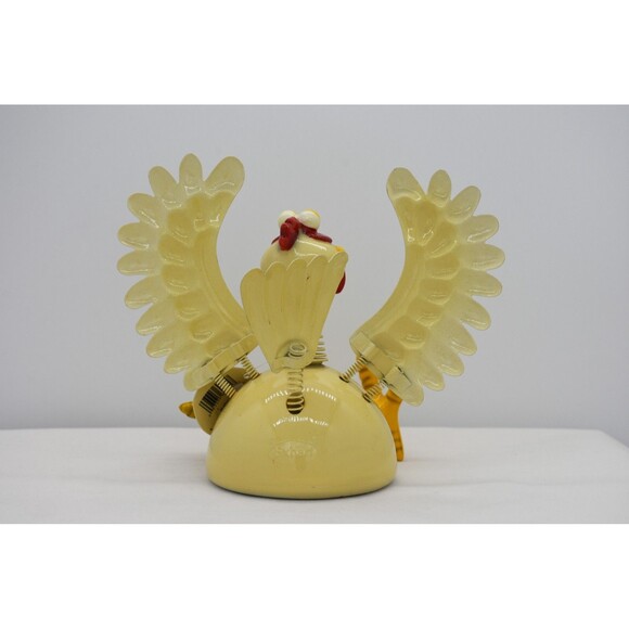 Tim Twinkler Animal Wobblers Don't Know Squats Yellow Metal Chicken - Picture 3 of 4